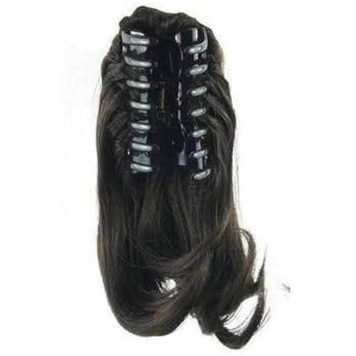 DILLARDS Extension Long Straight Synthetic Hair Clip In Dark Brown - Image 2